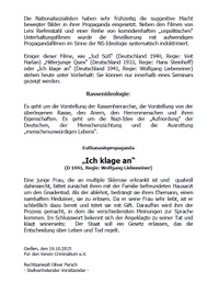 Propagandafilm im Nationalsozialismus ICH KLAGE AN (1)