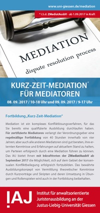 Teaser Bild für den Flyer "Kurzzeit-Mediation"