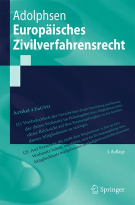 Europäisches Zivilverfahrensrecht 3. Auflage