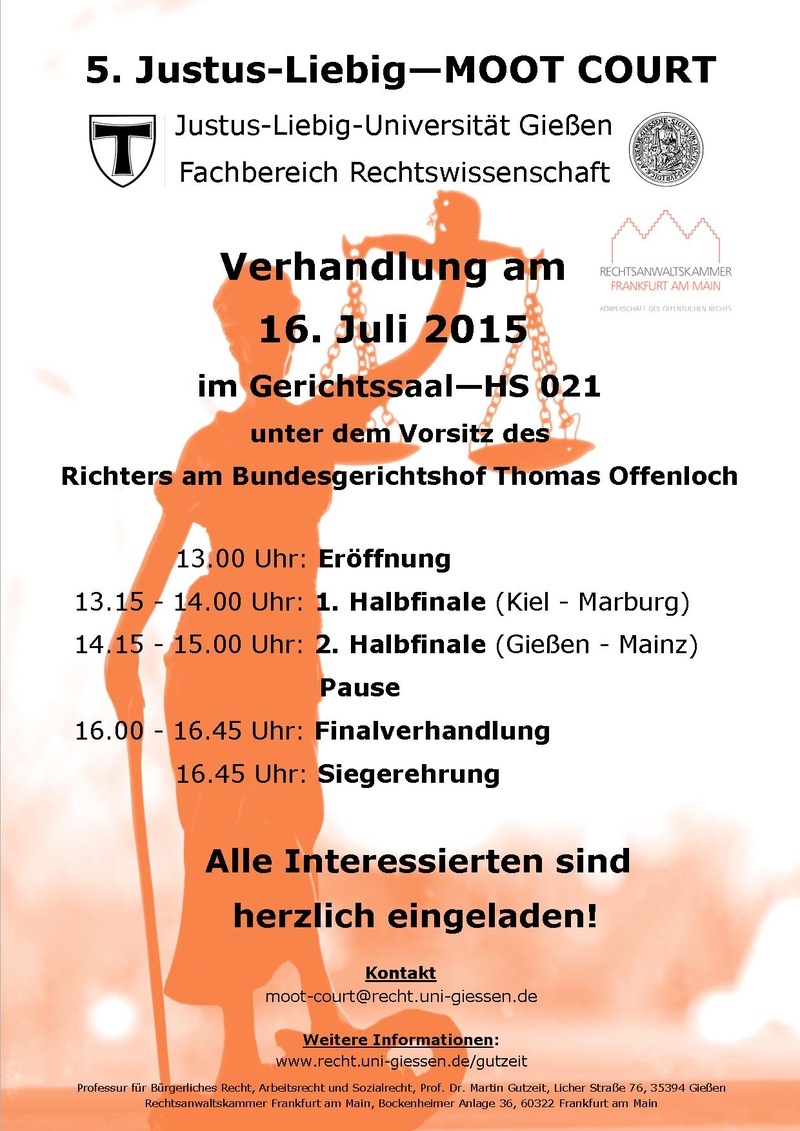 Moot Court 2015 - Programmablauf