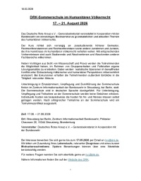 Anzeige: DRK-Sommerschule im Humanitären Völkerrecht