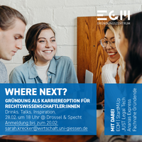 Where Next? Gründung als Karriereoption für Rechtswissenschaftler:innen