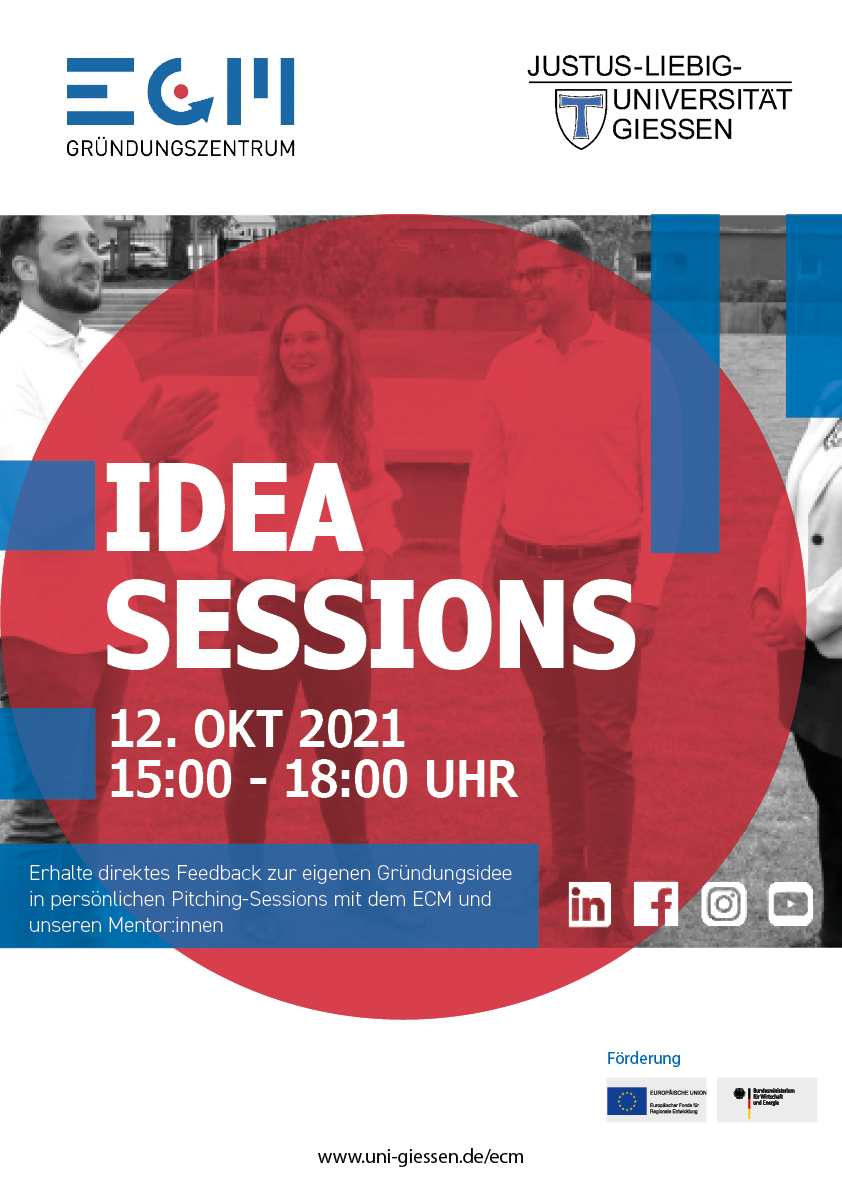 Plakat für Idea Sessions | Wintersemester 2021