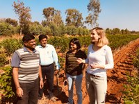JLU-Team SWAP besucht in Indien eine Planatage zur Raupenaufzucht