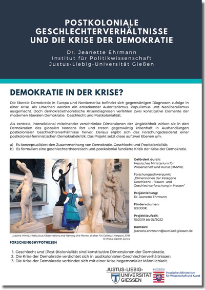Postkoloniale Geschlechterverhältnisse und die Krise der Demokratie
