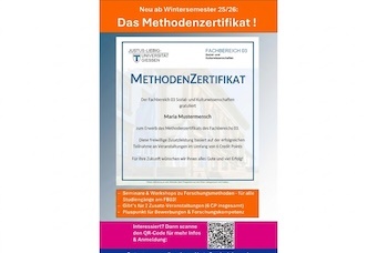 Methodenzertifikat Teaser Neu ab WiSe 25/26: Das Methodenzertifikat