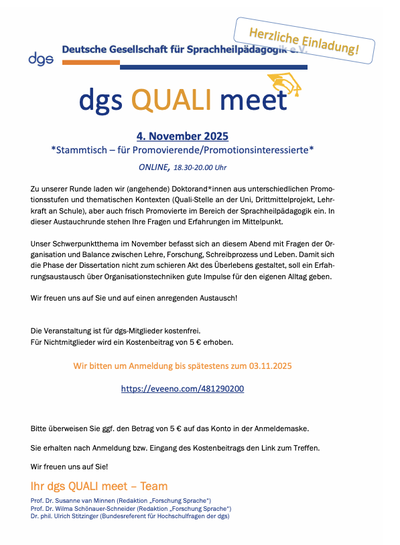 Digitaler Stammtisch 05.11.2025