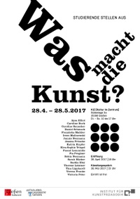 "Was macht die Kunst?" Plakat