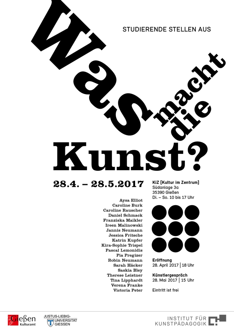 "Was macht die Kunst?" Plakat