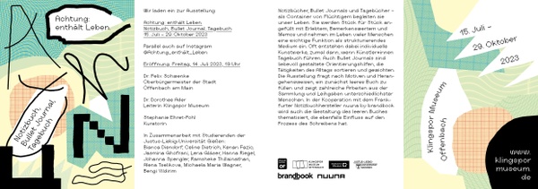 Einladung "Achtung: Enthält Leben"