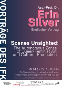 Plakat Gastvortrag Erin Silver