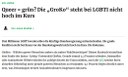 Kollumne: "Queer = grün? Die „GroKo“ steht bei LGBTI nicht hoch im Kurs" (Frankfurter Rundschau, 14.09.2021)