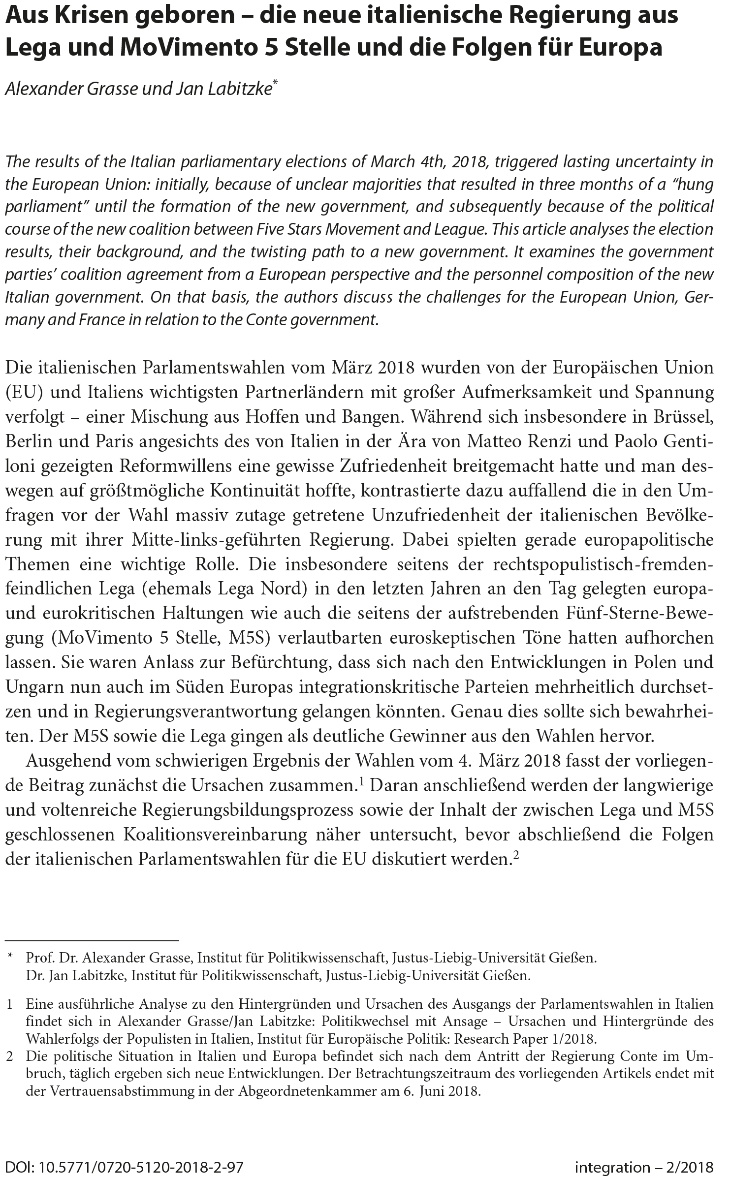 aus Krisen geboren