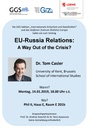 Poster: EU-Russia Relations: A Way Out of the Crisis?