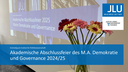 Erstmals am IfP: Akademische Abschlussfeier des M.A. Demokratie und Governance
