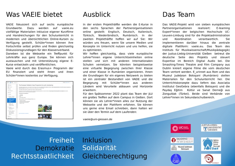 Flyer VAEIE hinten