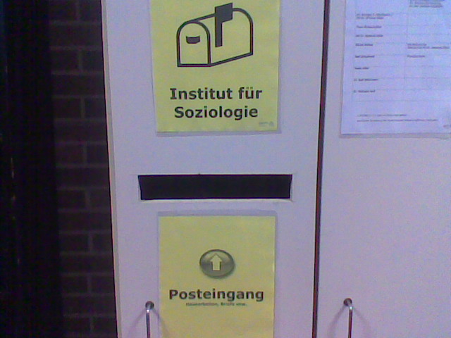 Briefkasten Institut für Soziologie
