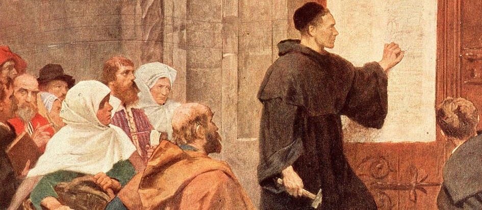 Der Thesenanschlag, gemalt von Hugo Vogel im 19. Jahrhundert Banner.jpg.jpg ...