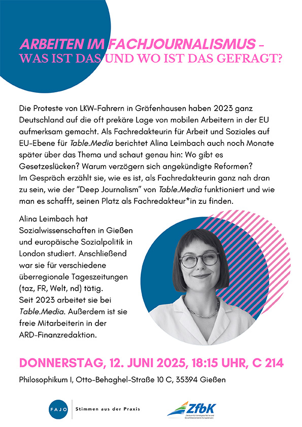Stimmen aus der Praxis - Alina Leimbach - Arbeiten im Fachjournalismus