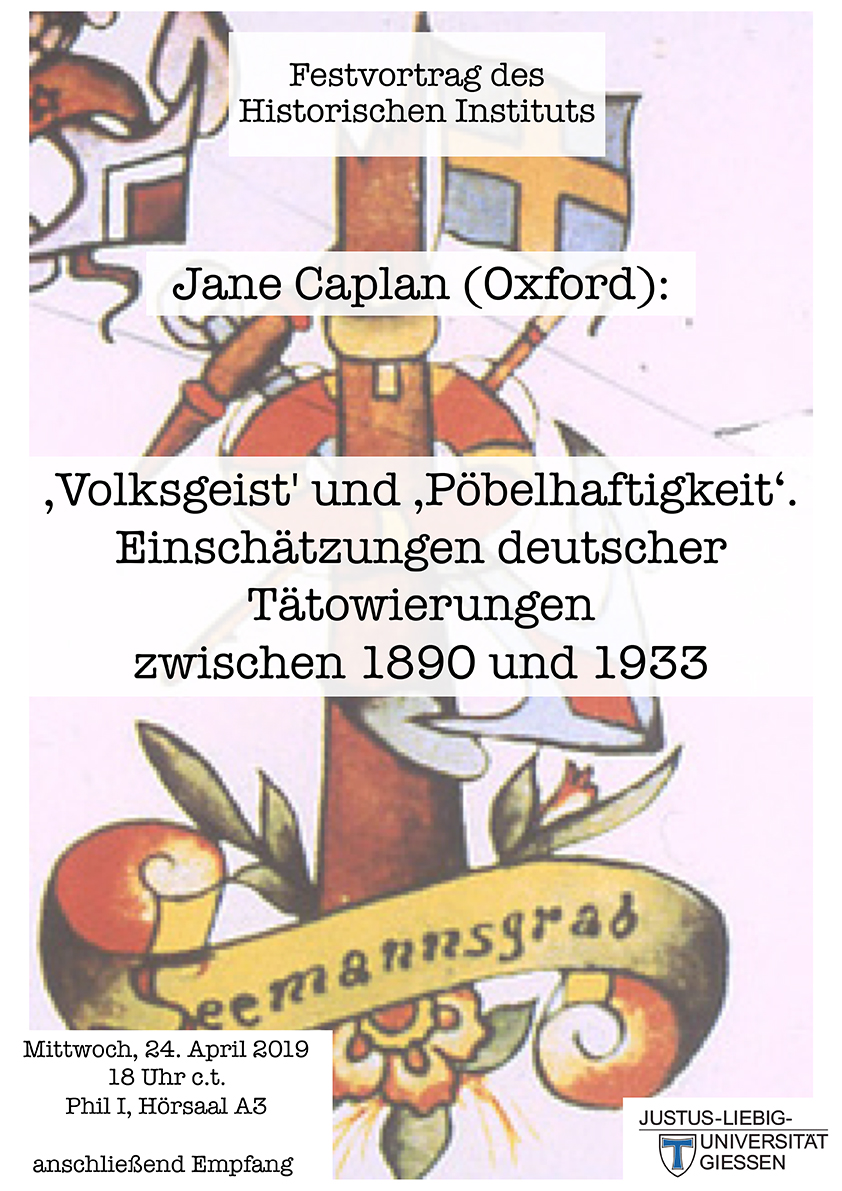 Festvortrag des Historischen Instituts - Jane Caplan (Oxford):
