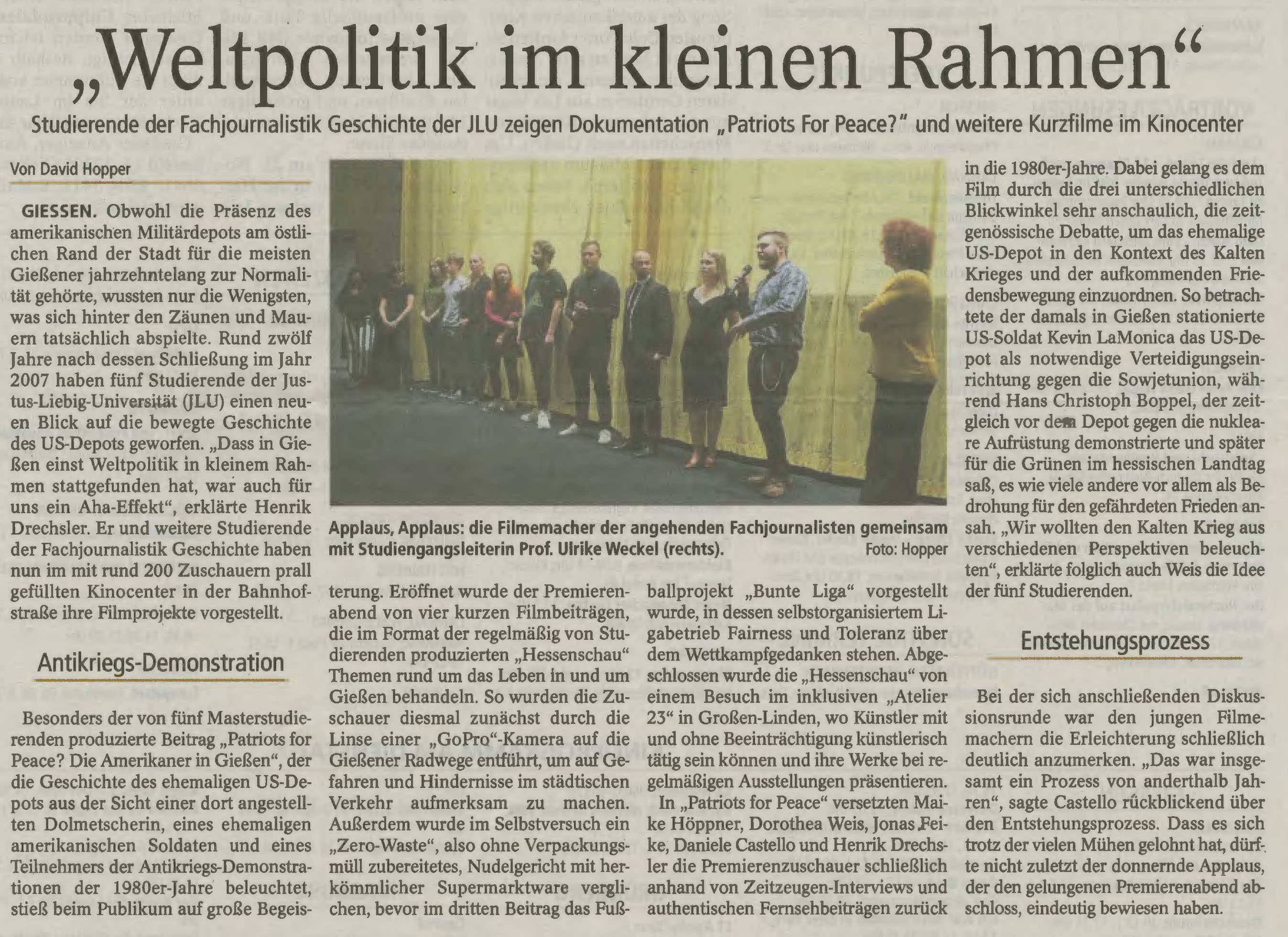 "Weltpolitik im kleinen Rahmen"