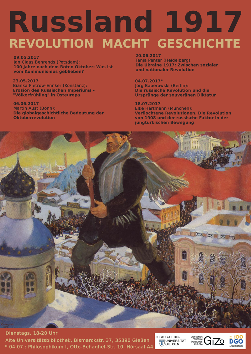 Plakat Rinvorlesung Russland 1917