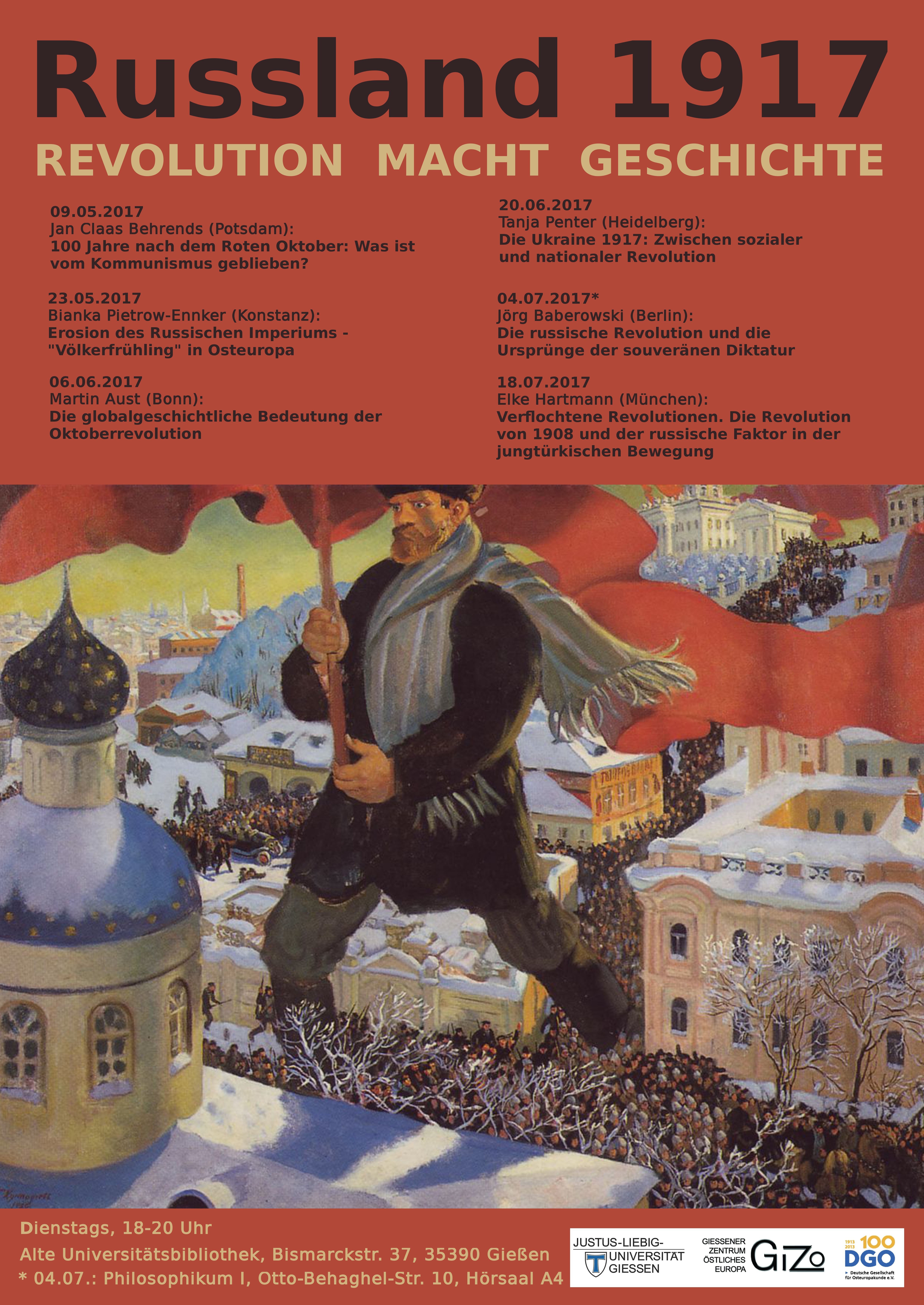 Plakat Ringvorlesung "Russland 1917"