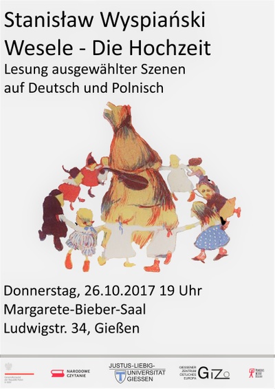 Plakat zur Lesung: Stanisław Wyspiańskis "Hochzeit"