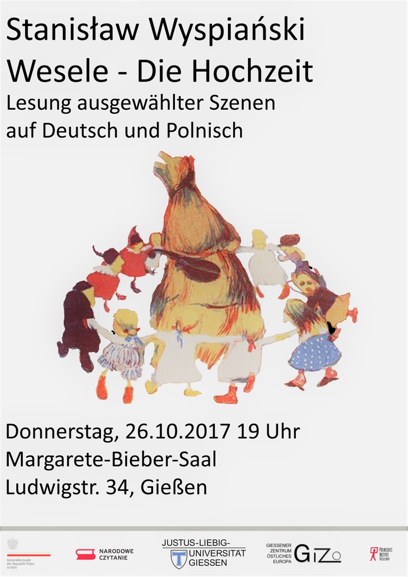 Plakat zur Lesung: Stanisław Wyspiańskis "Hochzeit"