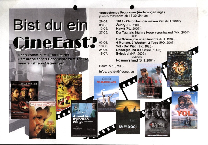 Programm der Filmreihe