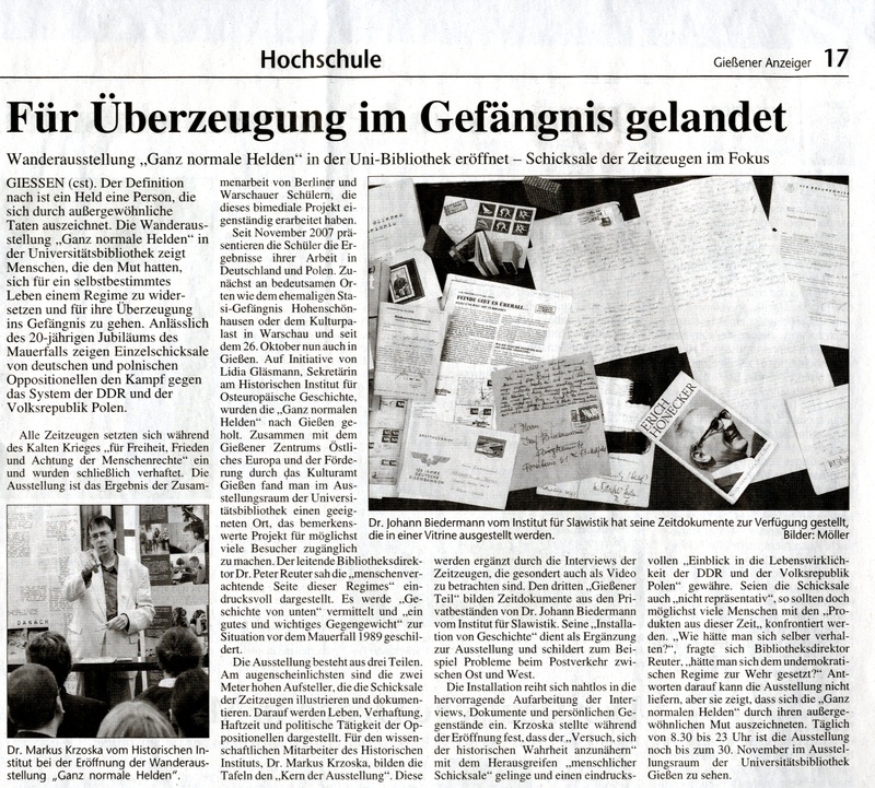 Bericht über Eröffnung