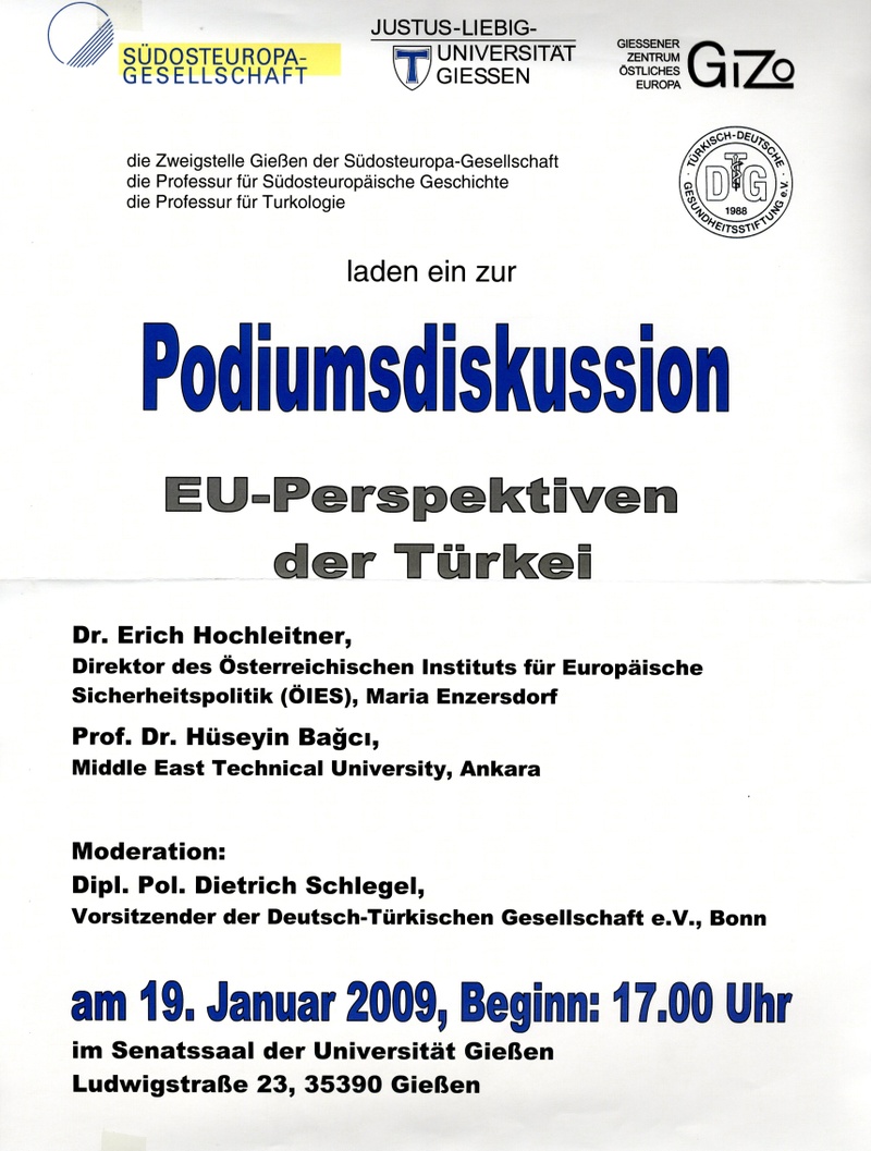 Ankündigung der Podiumsdiskussion
