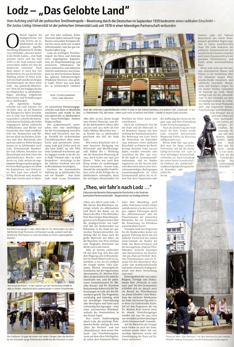 Bericht und Reportage zur Exkursion