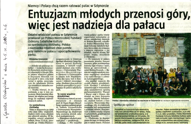 Polnischer Artikel über die Exkursion