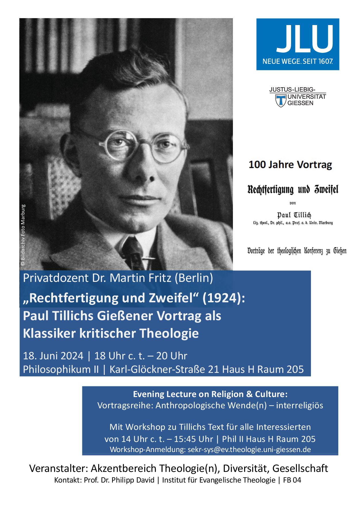 Plakat Evening Lecture_JLU_Martin Fritz_On Tillich_Rechtfertigung und Zweifel_18.06.2024.jpg