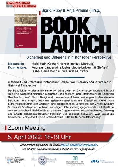 Book Launch Sicherheit und Differenz