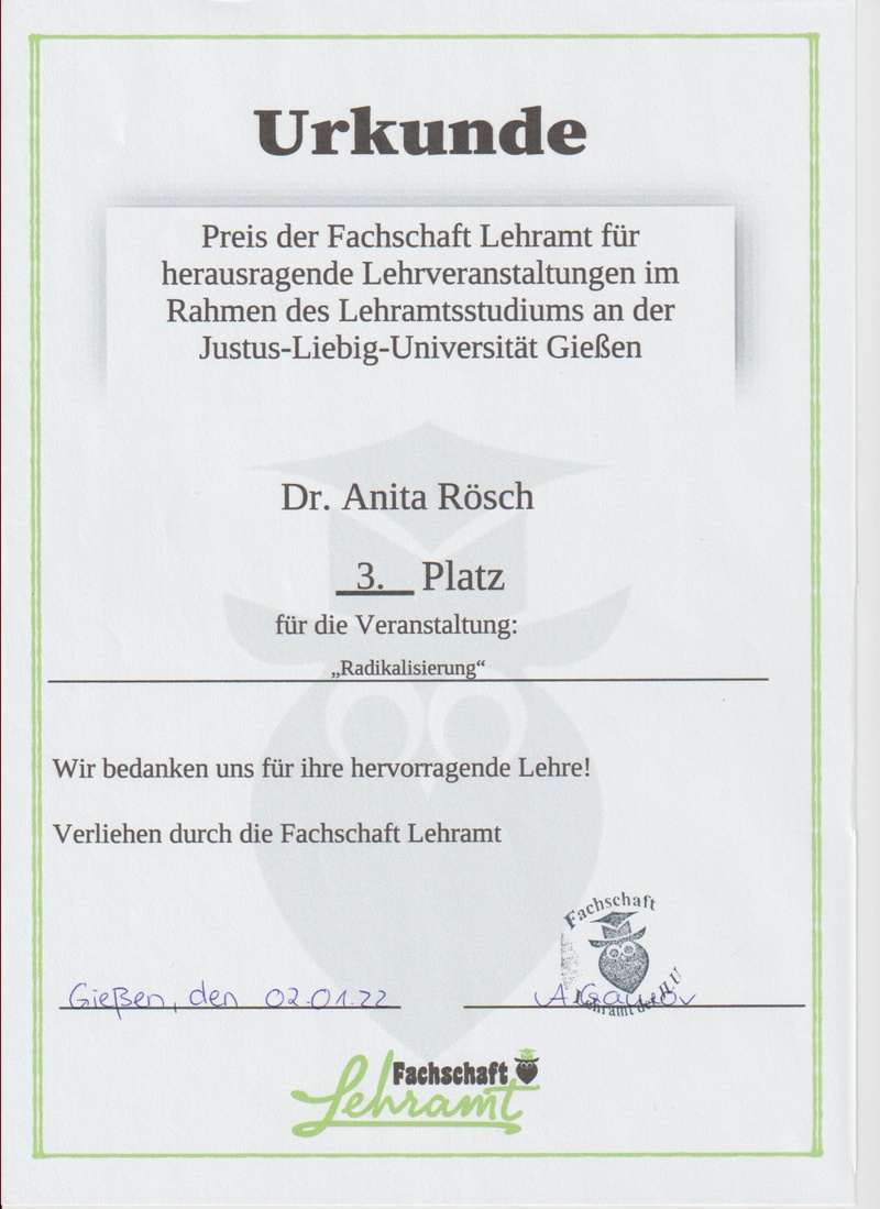 Lehrpreis Rösch