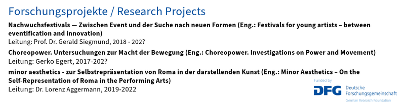 Slideshow – Forschungsprojekte