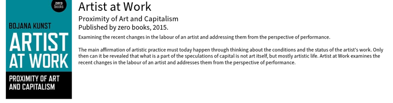 Publikation – Artist at Work