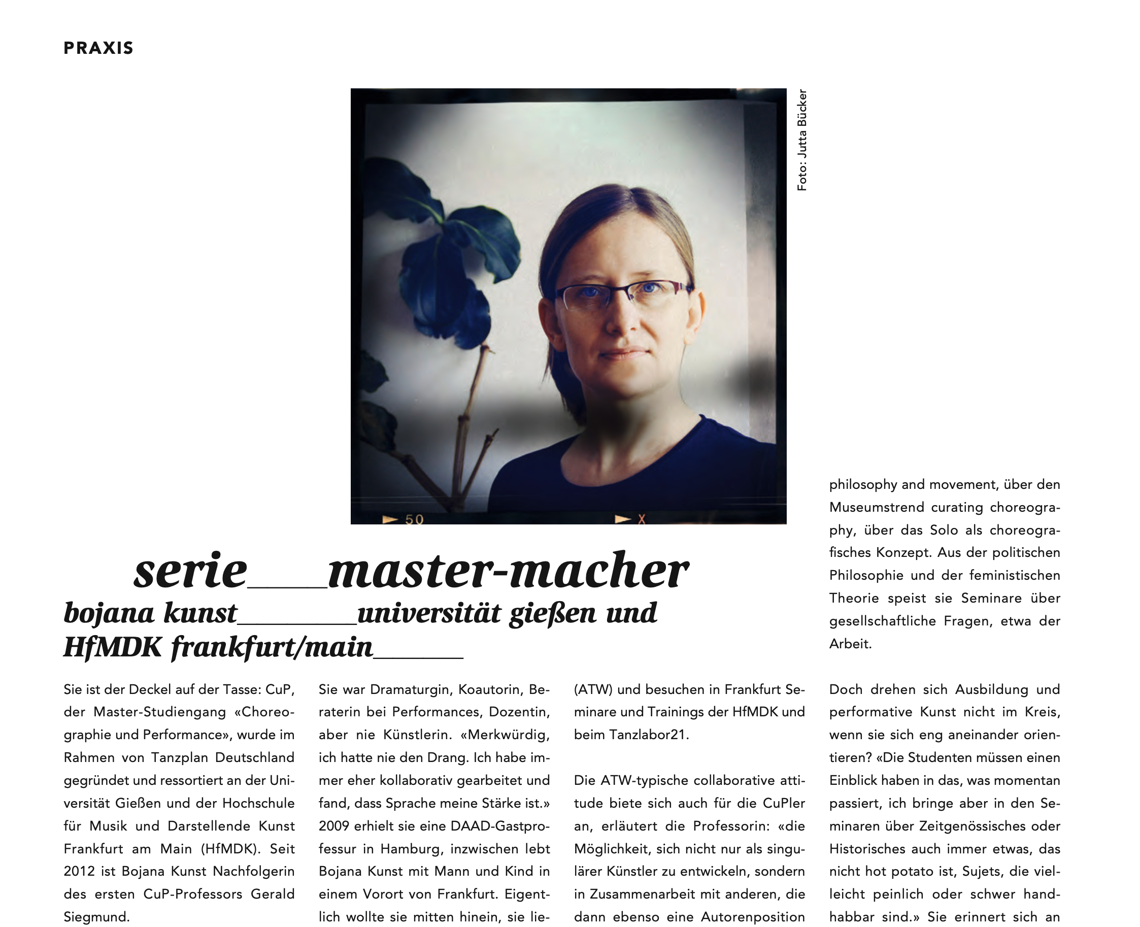 Profil – Bojana Kunst Mastermacher