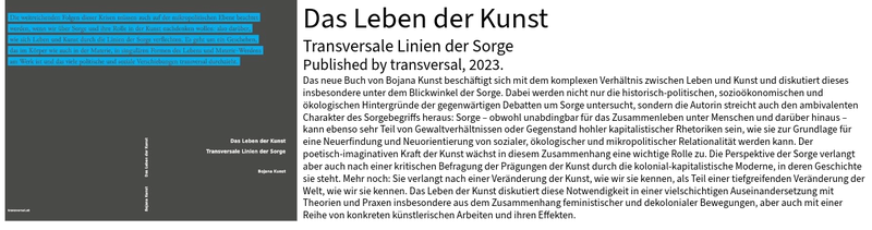 Publikation – Transversale Linien der Sorge