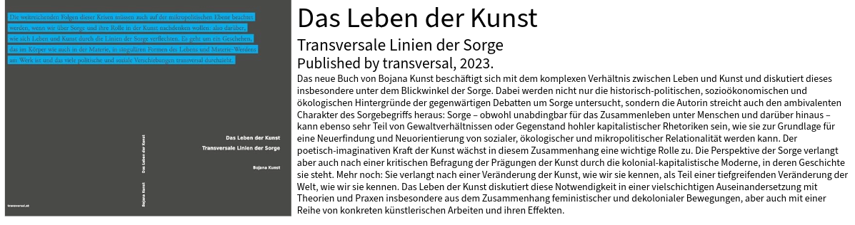 Publikation – Transversale Linien der Sorge