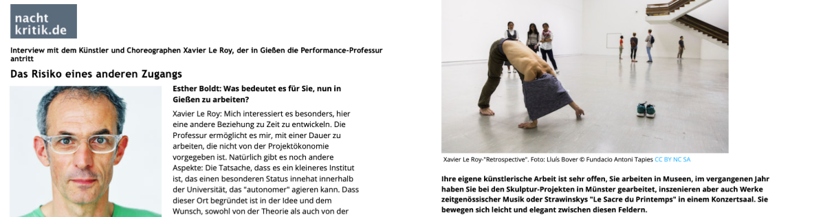 Slideshow – Xavier Le Roy