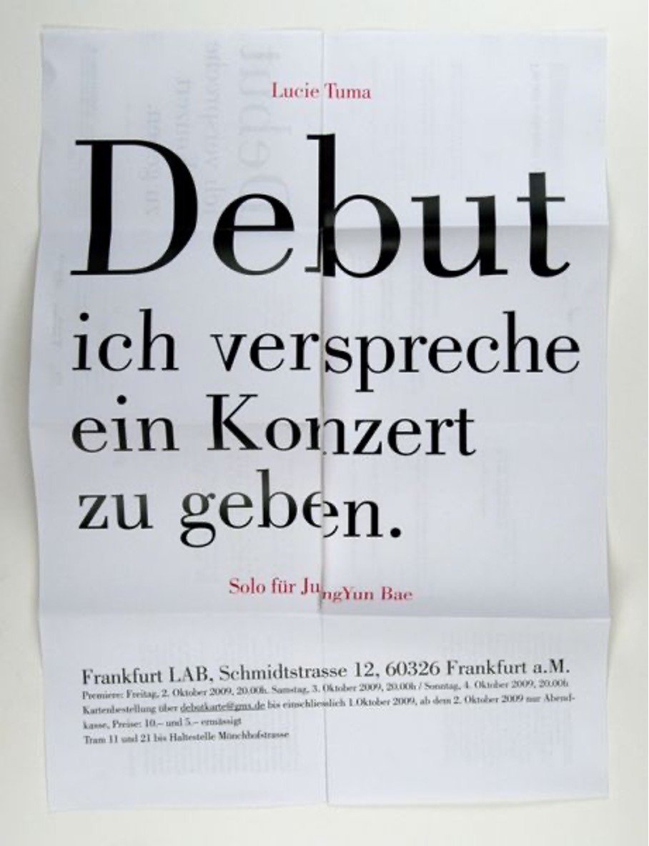 Debut: ich verspreche ein Konzert zu geben. Solo für JungYun Bae