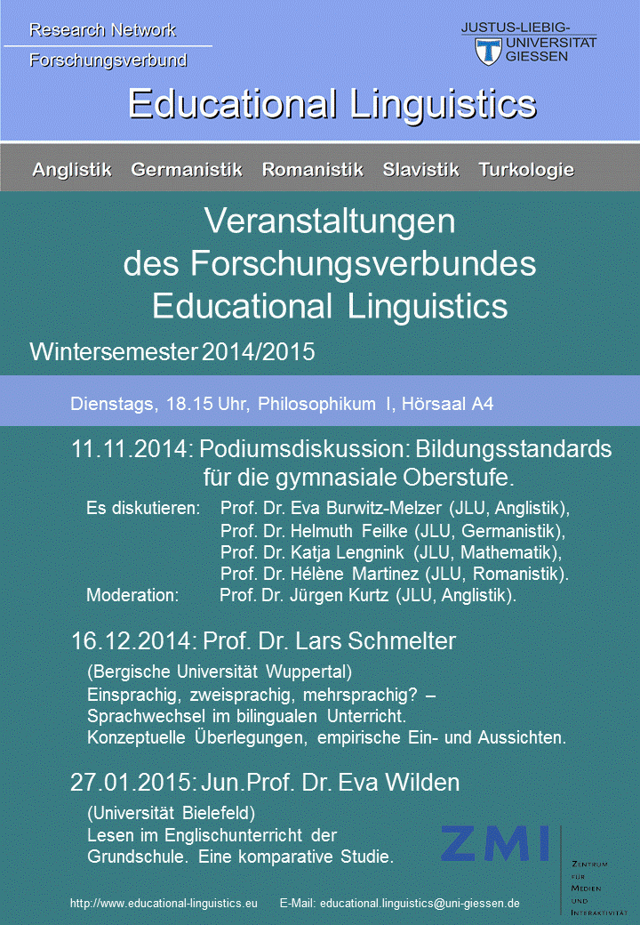 Plakat Wintersemester 2014/2015
