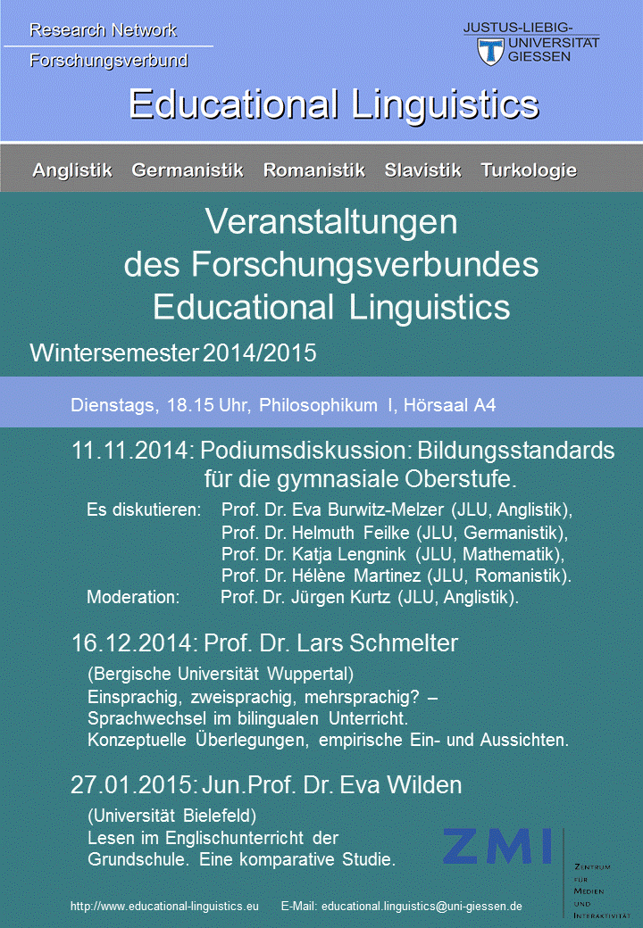 Plakat Wintersemester 2014/2015