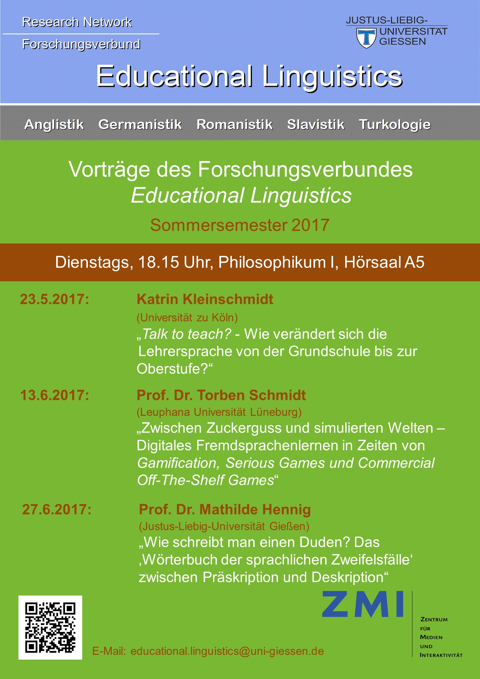 Plakat Sommersemester 2017