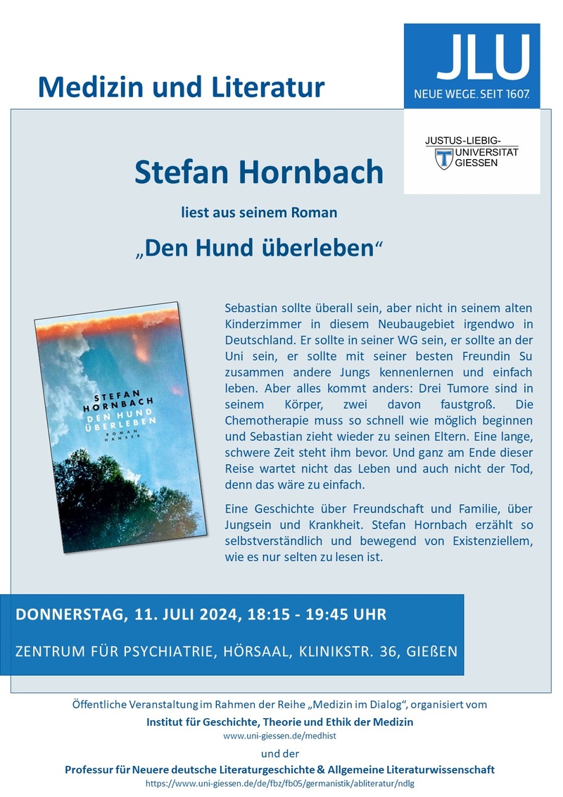 Ankündigung Medizin und Literatur SoSe 2024 Hornbach