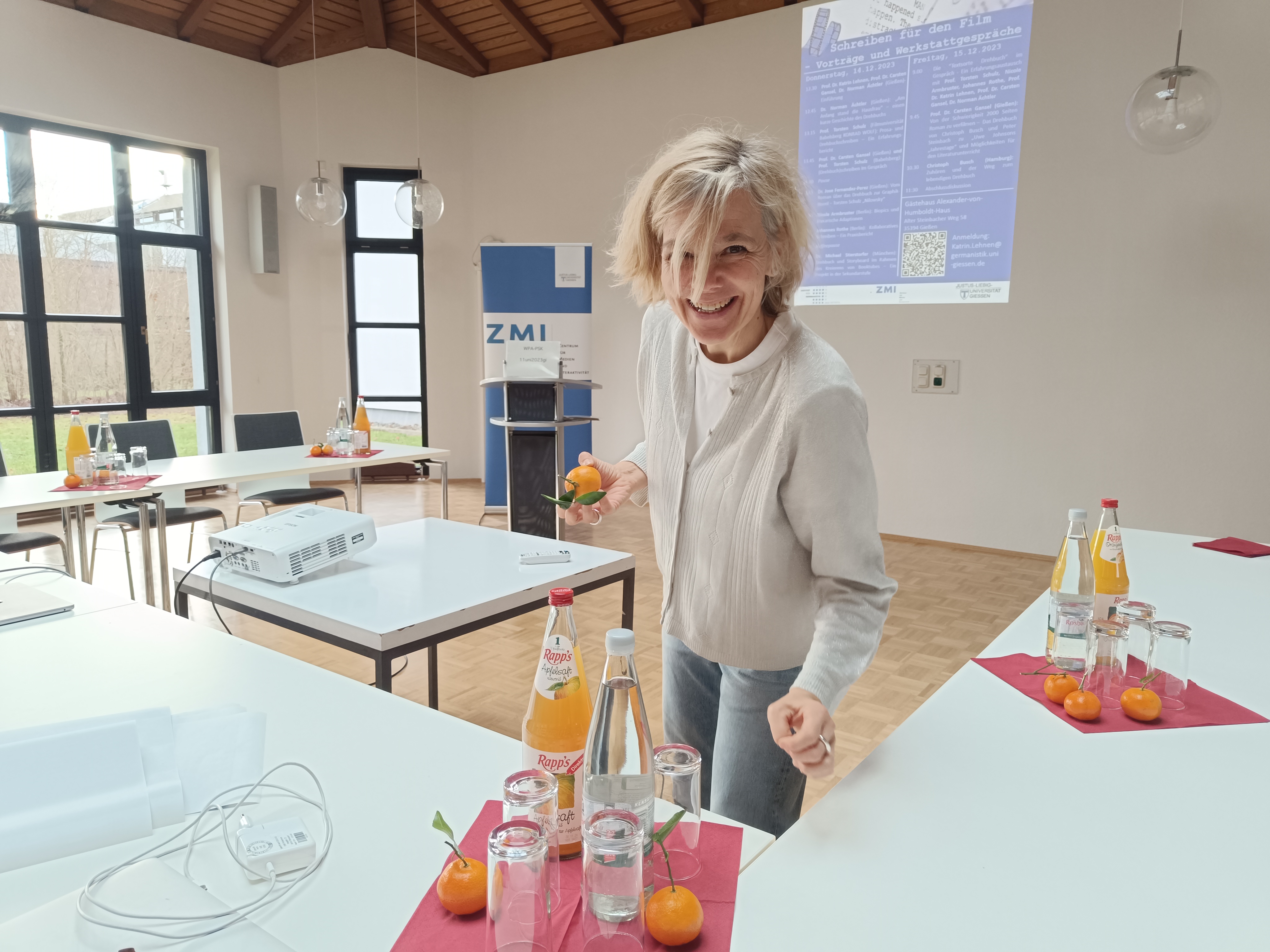 Aufbau vor der Tagung