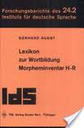 Lexikon zur Wortbildung - Morpheminventar